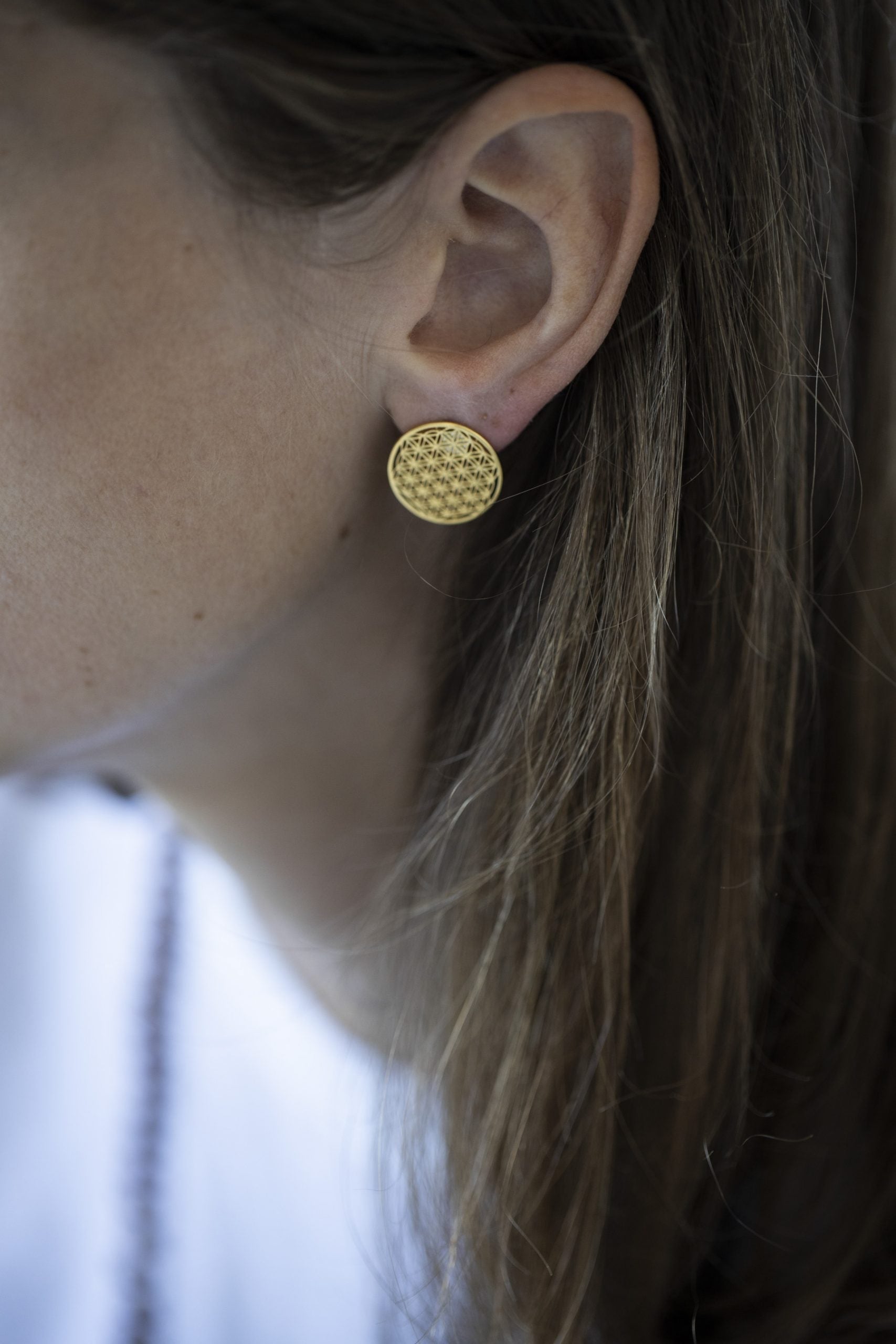 Flower Of Life Stud Earrings M