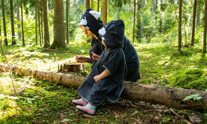 Short-Sleeve Poncho WOLF - For TODDLERS (Size 82/86-116)